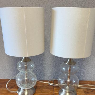 Grandview Gallery Modern Table Lamps, Wrinkle Glass