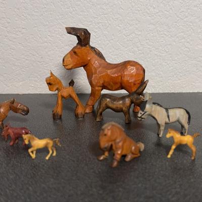 Wood Horses & Donkeys