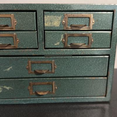 Cabinet of Fishing Hooks--Vintage 