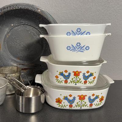 Cornflower Blue & Country Festival Corning Ware 