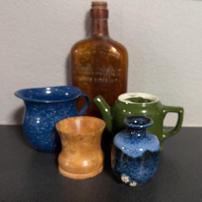 Wood, Glass, Pottery Pieces for Home Decor 