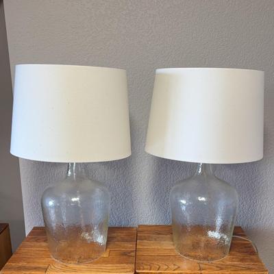 Glass Table Lamps X2