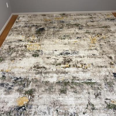 Yellow & Gray Tone Floor Rug 