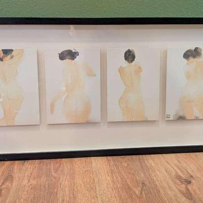 Vintage Ikea Painting -- Japanese Nude Painting