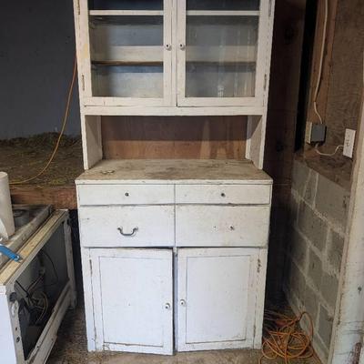 Shabby Chic Farmhouse Hutch/Kitchenette