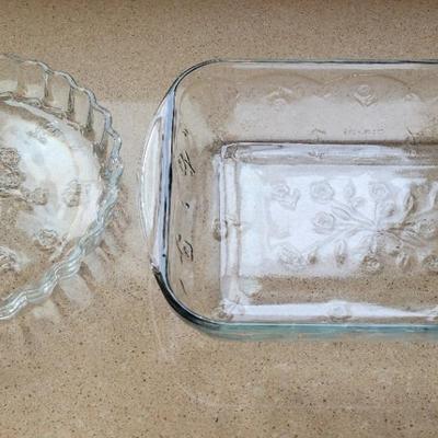 Anchor Hocking Glass Savannah Crystal Quiche Dish