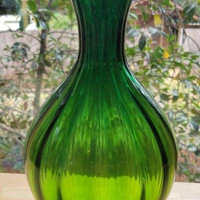 Lemon Lime Blenko Vase