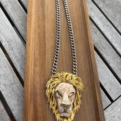 Sale Photo Thumbnail #164: $50 Razza Lion Pendant (lion is 4"H)