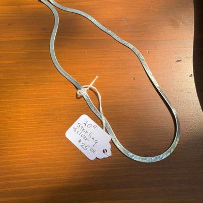 SOLD $25 Sterling Silver 20” 