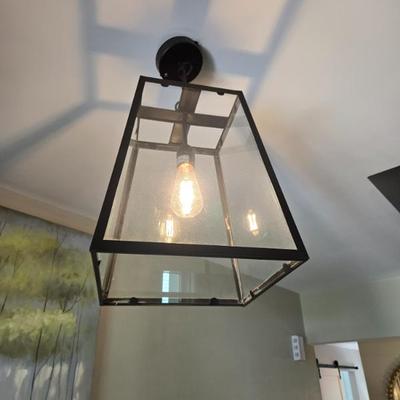 Sale Photo Thumbnail #61: $55 Haley Quad pendent Edison light 15"H 12" x 12" base