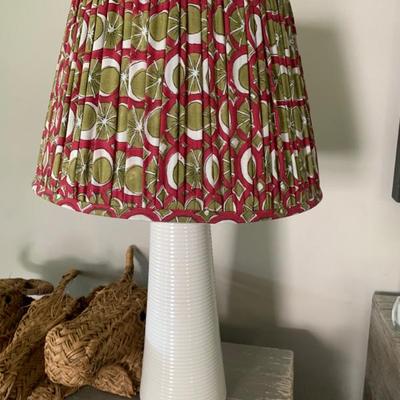Sale Photo Thumbnail #134: $55 white ridged lamp 27"H