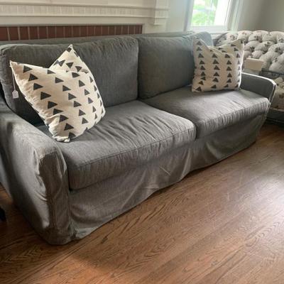 Sale Photo Thumbnail #100: $795 Van Guard down sofa 33"H 86"L 40"depth