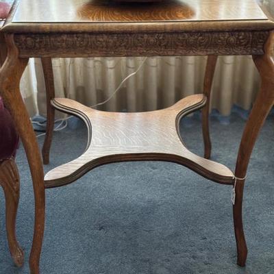 Sale Photo Thumbnail #2: Tiger wood table. 