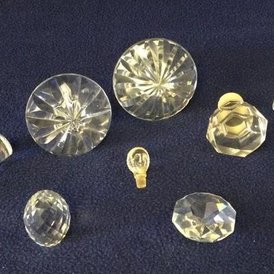 Glass Stoppers & Glass Paper Weights, 9 Pc