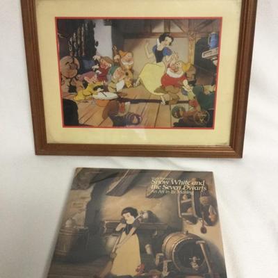 Walt Disney Snow White & The Seven Dwarfs An Art In Its Making Plus Lithograph, 2 Pcs