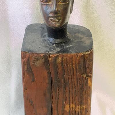 Nefertiti Wood Bust Egyptian Queen Hand Carved