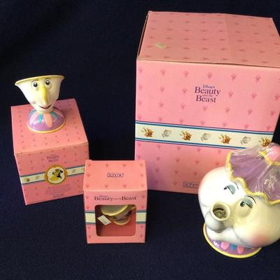 Schmid Beauty & The Beast Tea Pot & Chip Music Box
