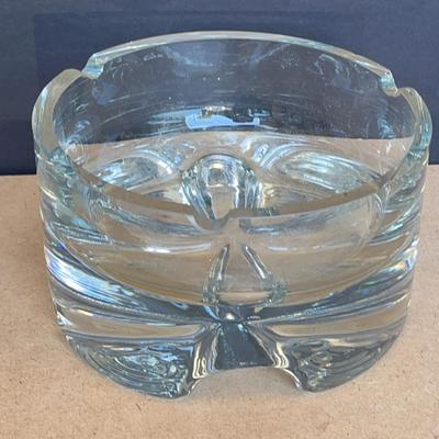 Glass Ashtray Vintage Large 