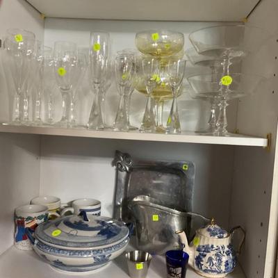 Val st lambert compotes, stemware