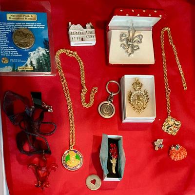 Krewe of Iris, pins, necklaces