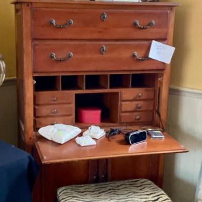 Chest with drop down desk