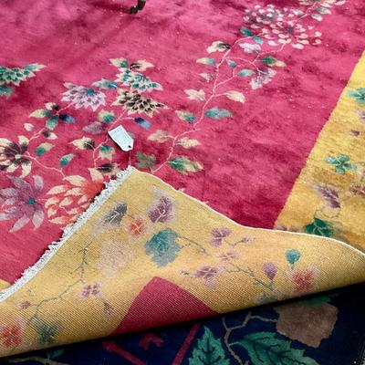 Large Chinese art deco carpet