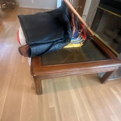 Wood & glass coffee table