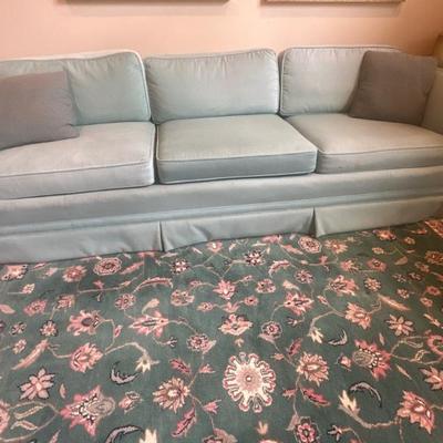 Couch & floral rug