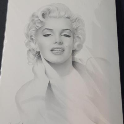 Signed Vintage 1989 Foam Core Mounted Offset Lithograph "Marilyn Monroe" by Gary Saderup - 20" x 24