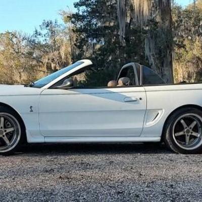 1998 Ford Mustang SVT Cobra 4.6L V8 Convertible - Black on White - Under 99,000 Miles!