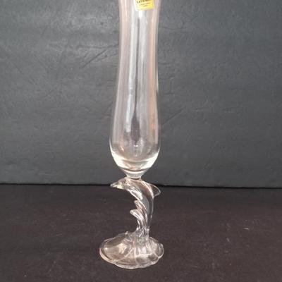 Vintage Cristal D'Arques/Durand/Luminarc "Dolphy Clear" Bud Vase - 10¼" Tall
