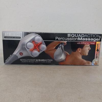 Homedics Therapist Select Quad-Action Percussion Massager with Infrared Heat #PAQ-30H - In Box