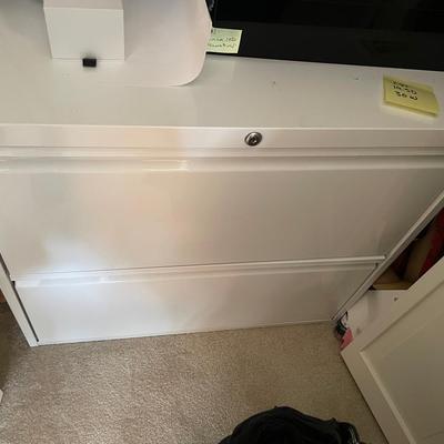 Two Drawer White Filing Cabinet 2 Of 3