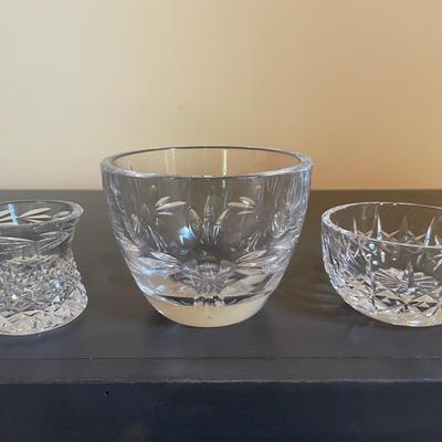 Three Pieces Of Waterford Cut Crystal 