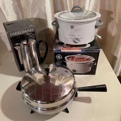 Electric Frying Pan, Percolator And Slow Cooker 