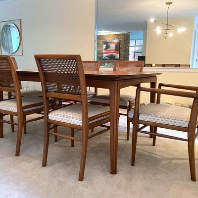 Vintage 1960s Mid Century Modern Henredon Dining Table And Chairs