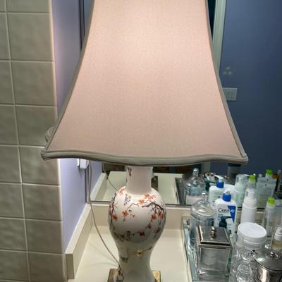 Vintage Asian Lamp With Butterflies 