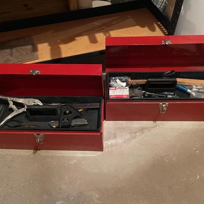 Two Red Tool Boxes