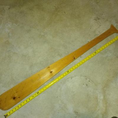 Autographed Vintage 1966 Baseball Bat Shaped Board 