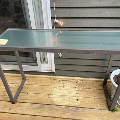 Modern Metal And Glass Console Table