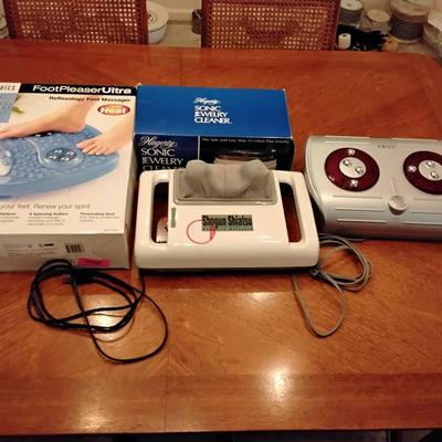Lot Including Massagers And Sonic Jewelry Cleaner