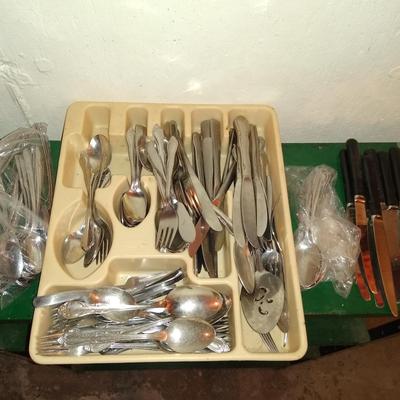 Lot of stainless steel flatware