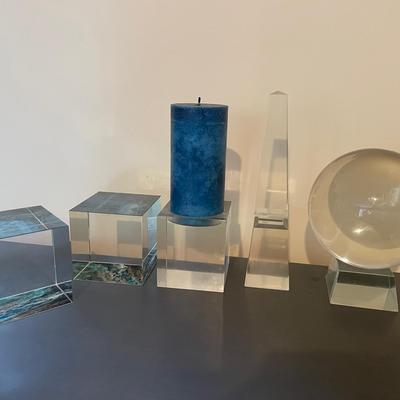 Lot Of Geometric Glass Decor