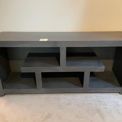 Contemporary Modern Gray Media Credenza