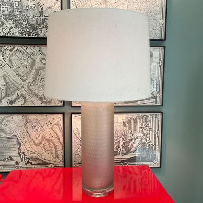 Modern Glass And Lucite Lamp