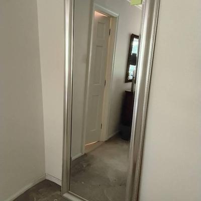 Tall Mirror With Silver Frame