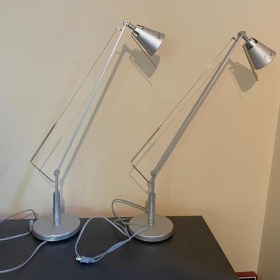 Pair Of Adjustable Desk Lamps