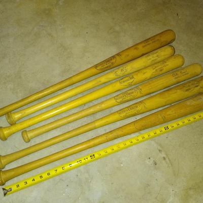 Lot of baseball bats