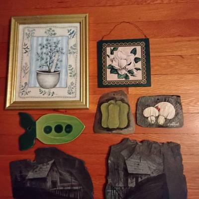 Lot Of Decor Including Slates