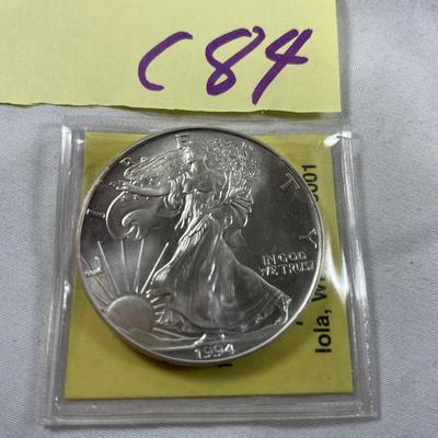 1994 American Silver Eagle One Dollar Coin